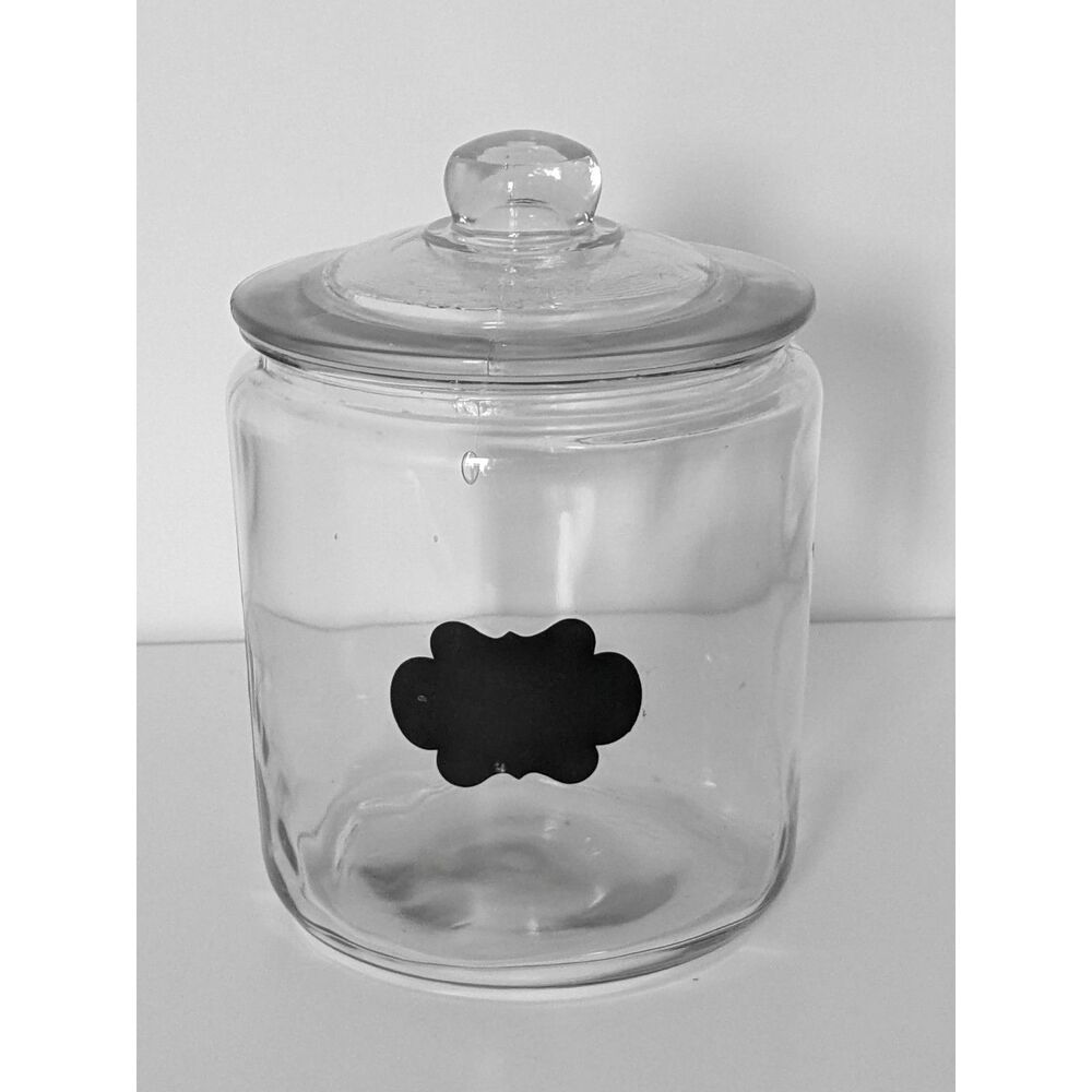 Kitchen Flour Sugar Glass Container Jar with Chalk Label